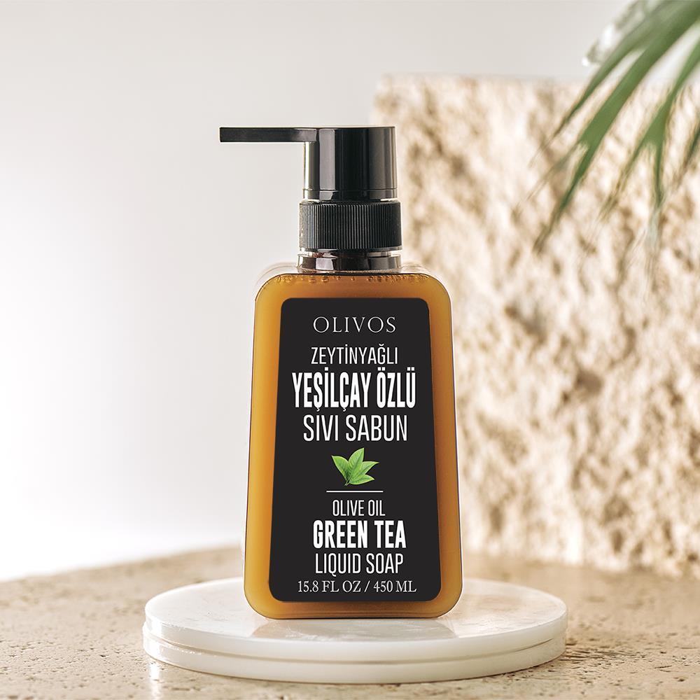 Olivos Green Tea Liquid Soap - 450 ml