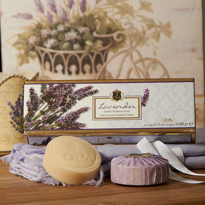 Olivos Luxury Series Lavender Soap - 3x100 gr