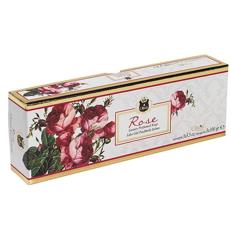 Olivos Luxury Series Rose Soap - 3x100 gr