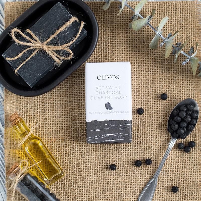 Olivos Actived Charcoal Olive Oil Soap - 125 gr